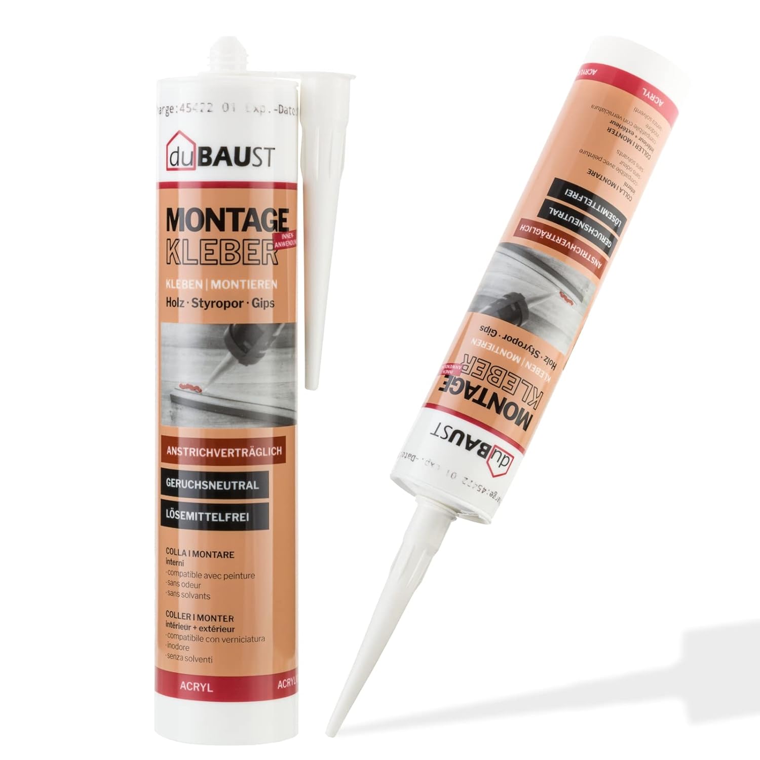 Universal White Mounting Adhesive for Polystyrene and Decorative Trim 511g